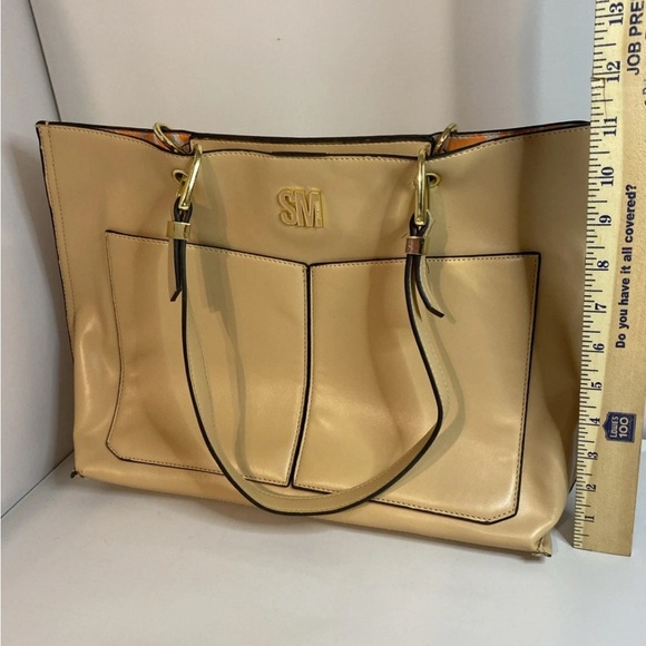 GOOD Steve Madden Tote Purse w/ Small Zipper Bag, Peach - Picture 4 of 11